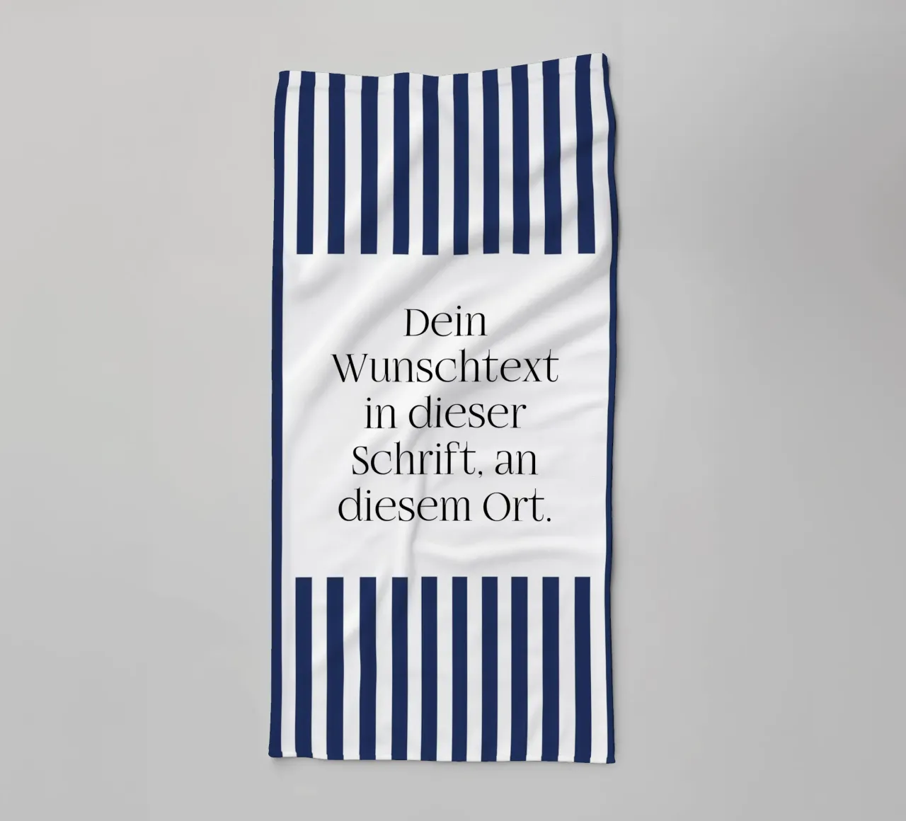 Wunschtext mit gelben Streifen asciugamano da bagno da WORTSPIEL