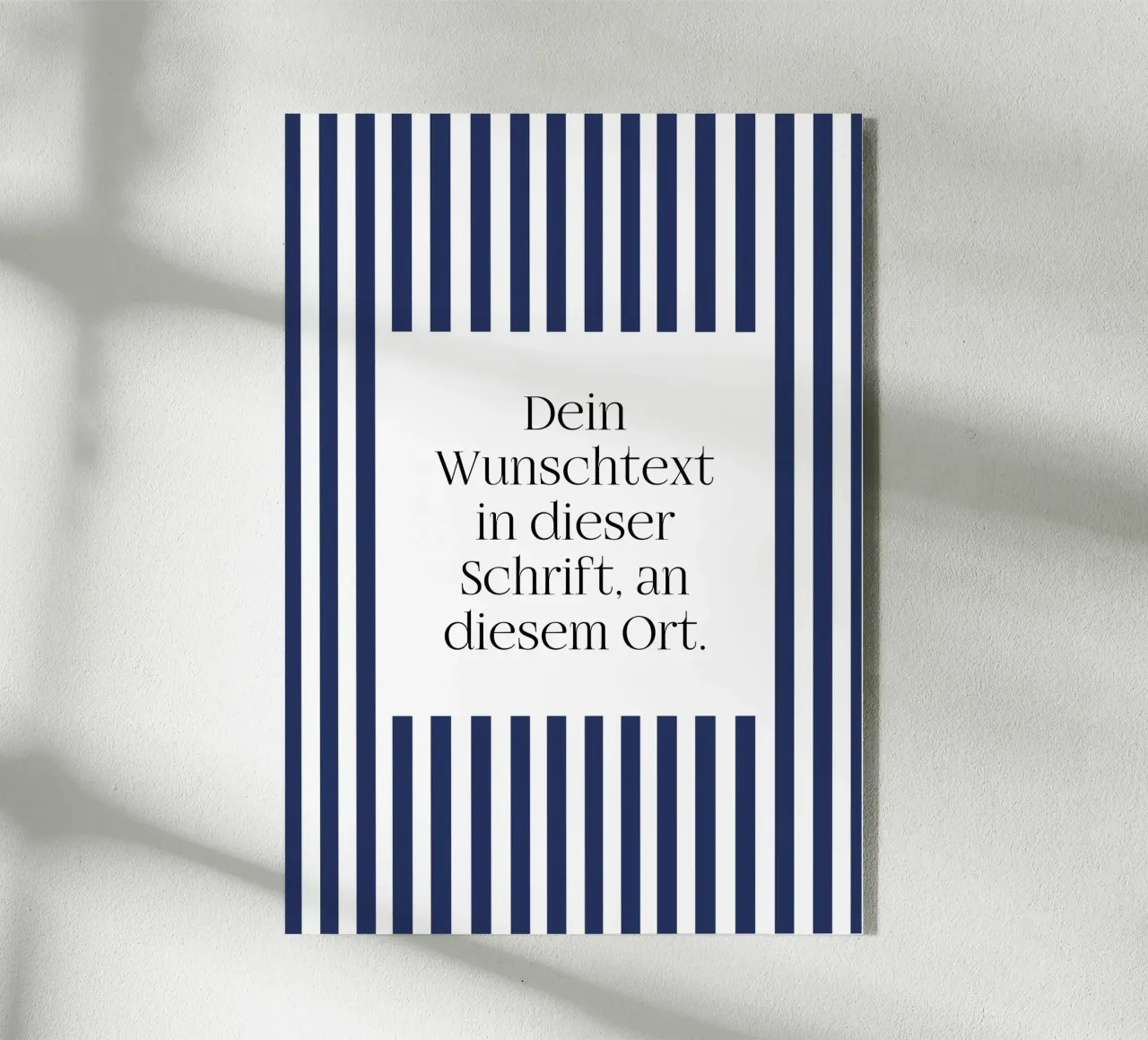 Wunschtext mit gelben Streifen plexiglass da WORTSPIEL