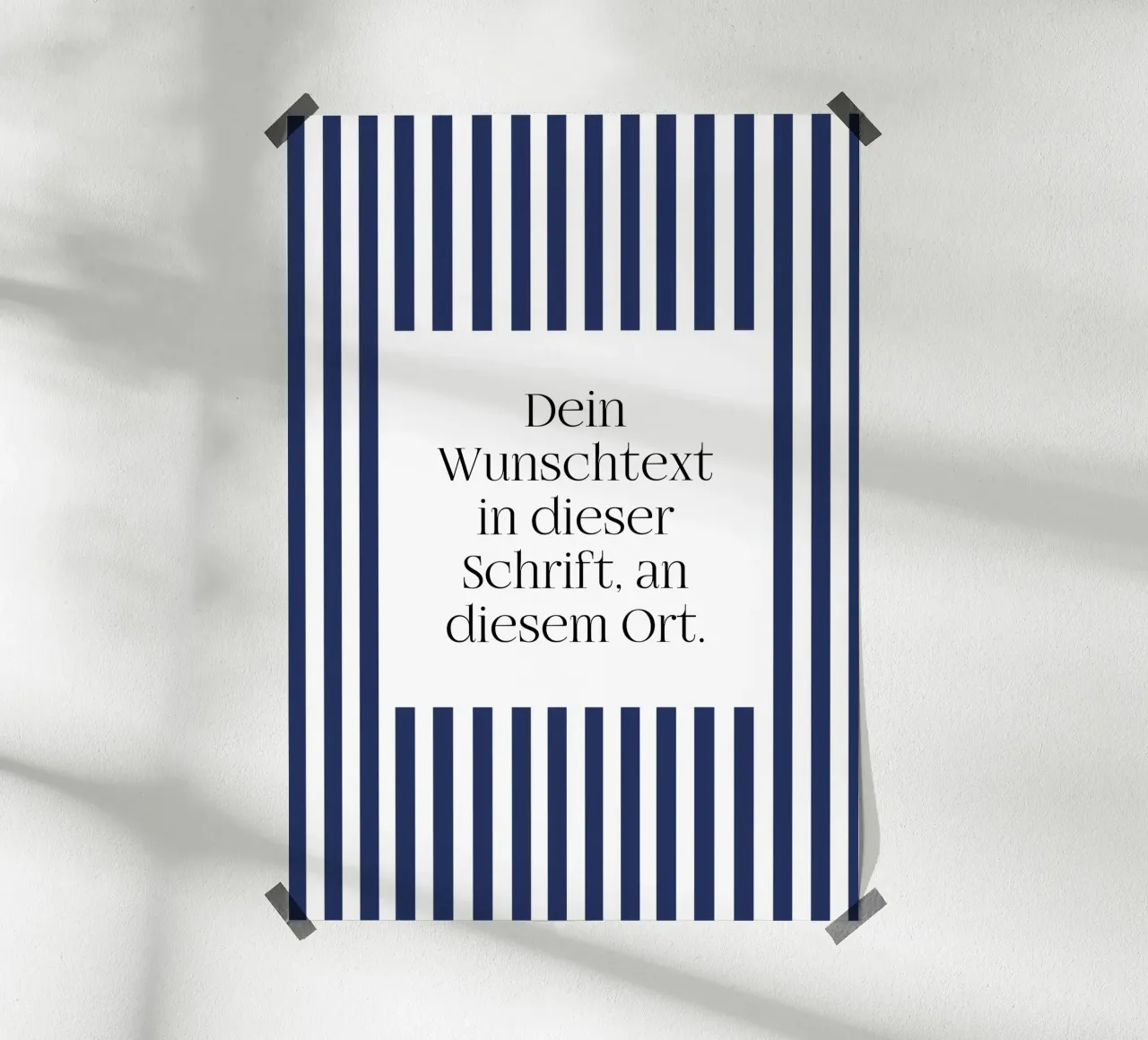 Wunschtext mit gelben Streifen carta hahnemühle da WORTSPIEL