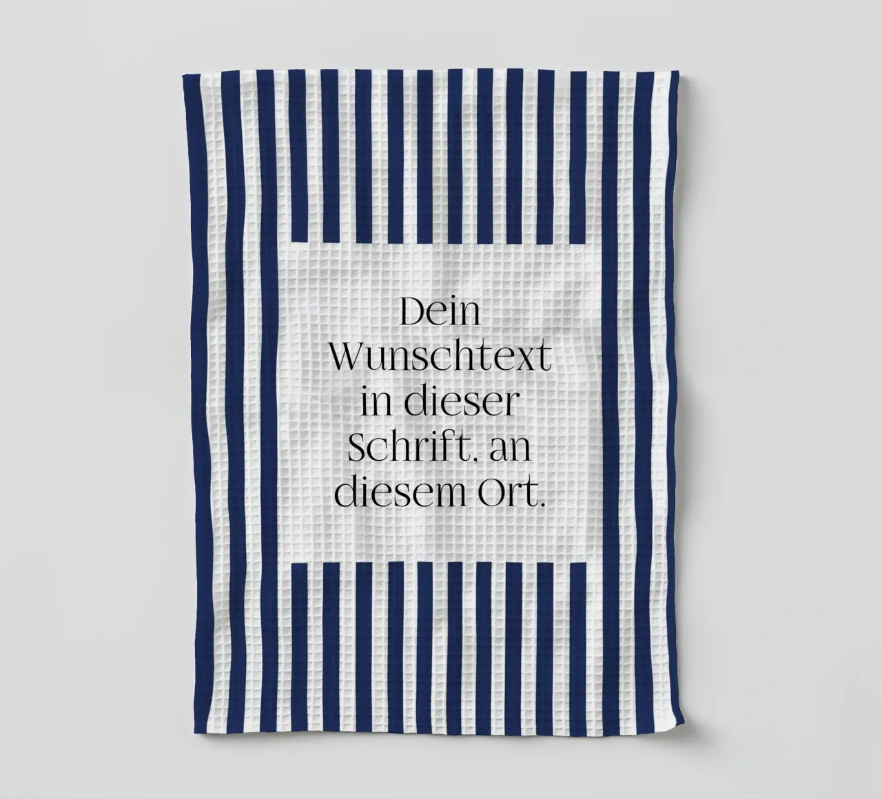 Wunschtext mit gelben Streifen canovaccio da cucina da WORTSPIEL