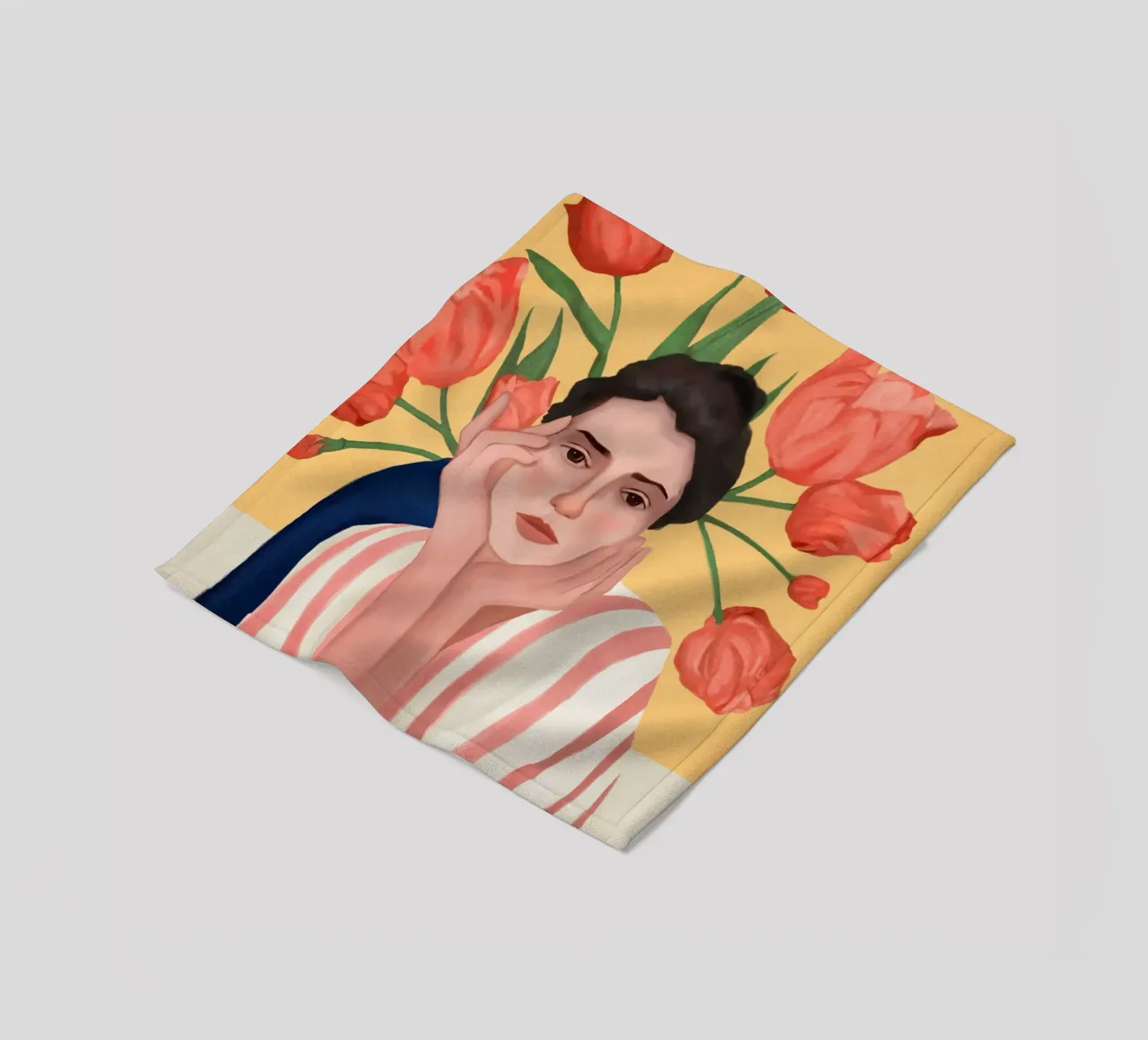 She is the Spring coperta in pile da cityart