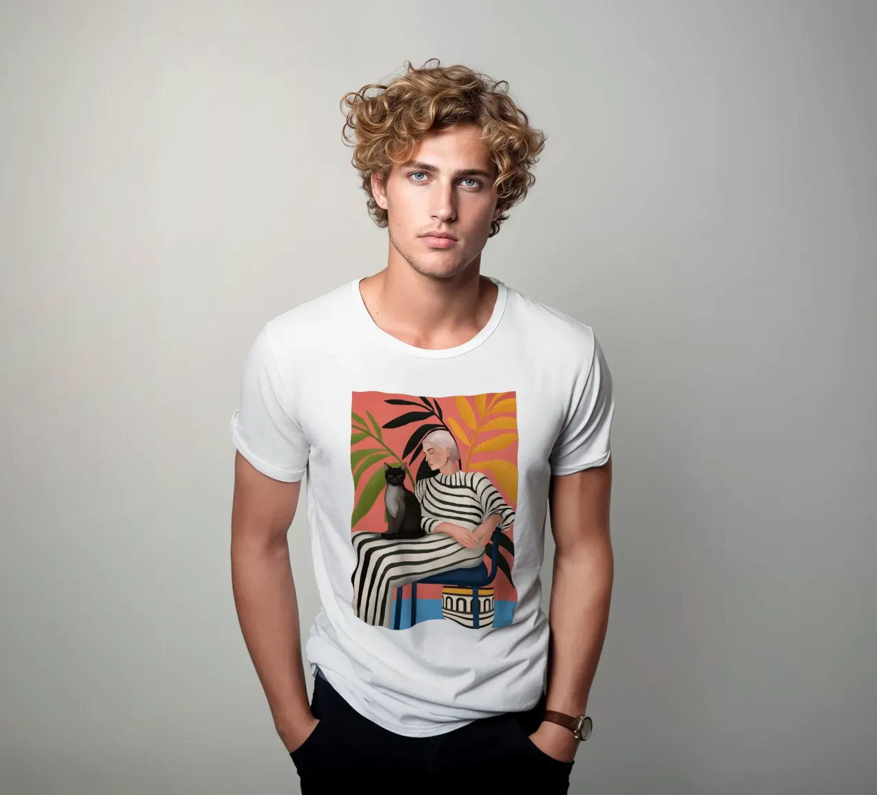 The Cat and the Calm t-shirt da cityart