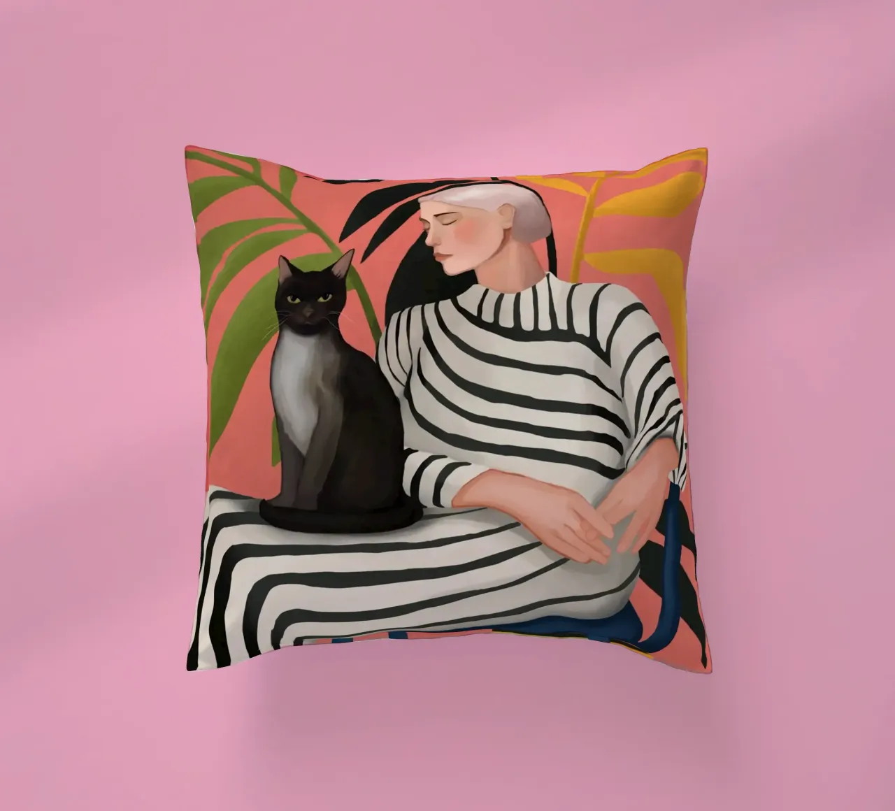 The Cat and the Calm cuscino da cityart