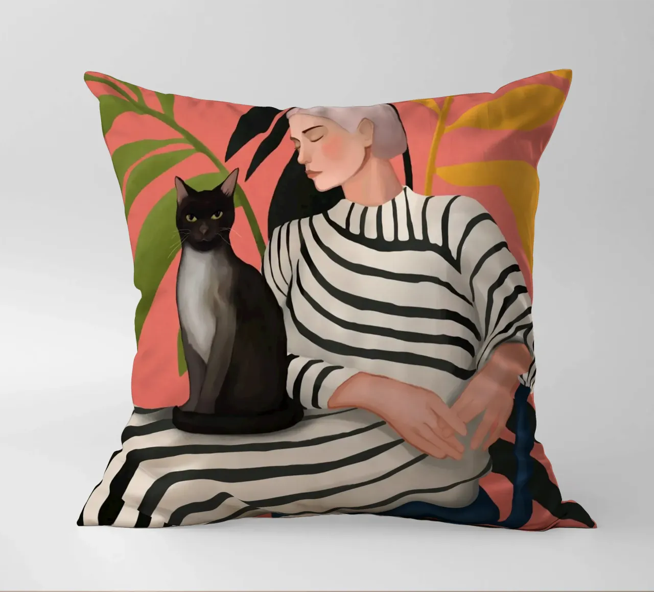 The Cat and the Calm cuscino da cityart