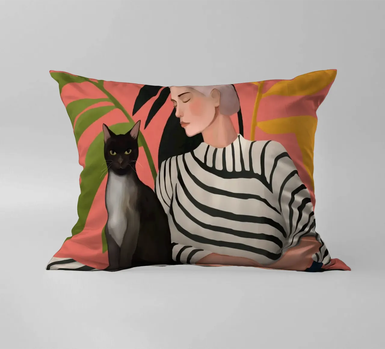 The Cat and the Calm cuscino da cityart