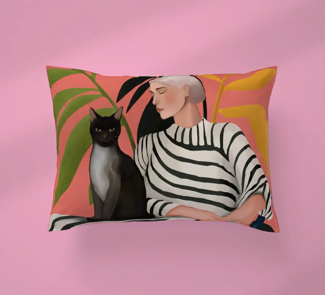 The Cat and the Calm cuscino da cityart