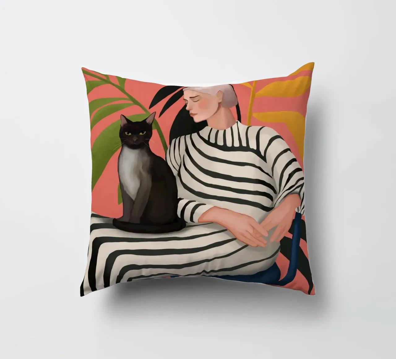 The Cat and the Calm cuscino da cityart