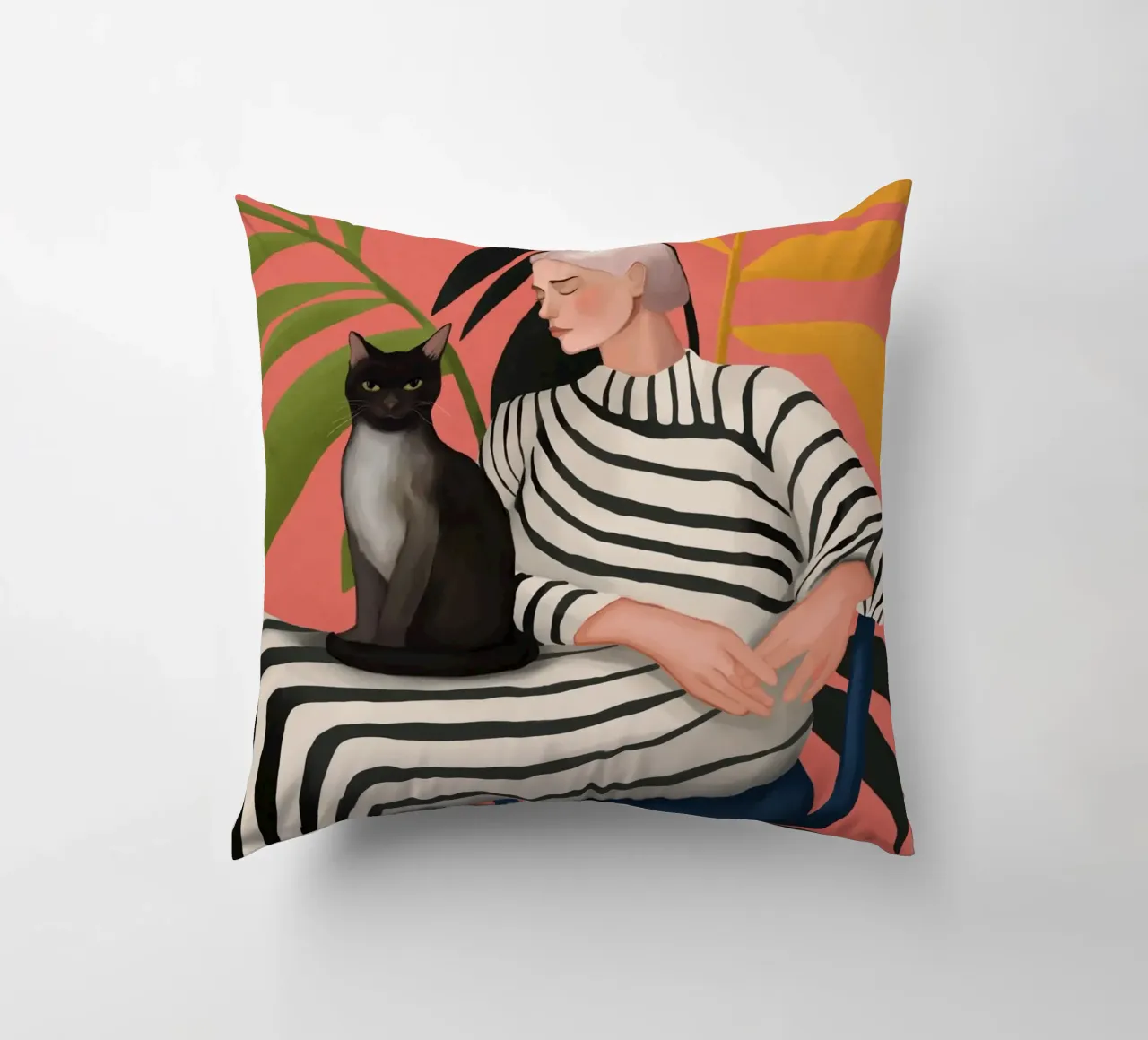 The Cat and the Calm cuscino da cityart