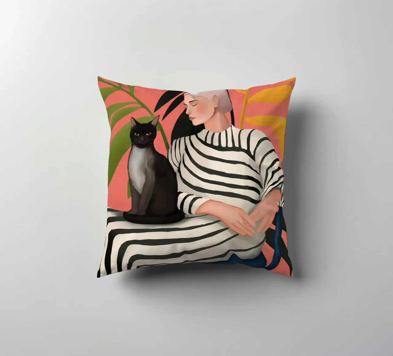 The Cat and the Calm cuscino da cityart