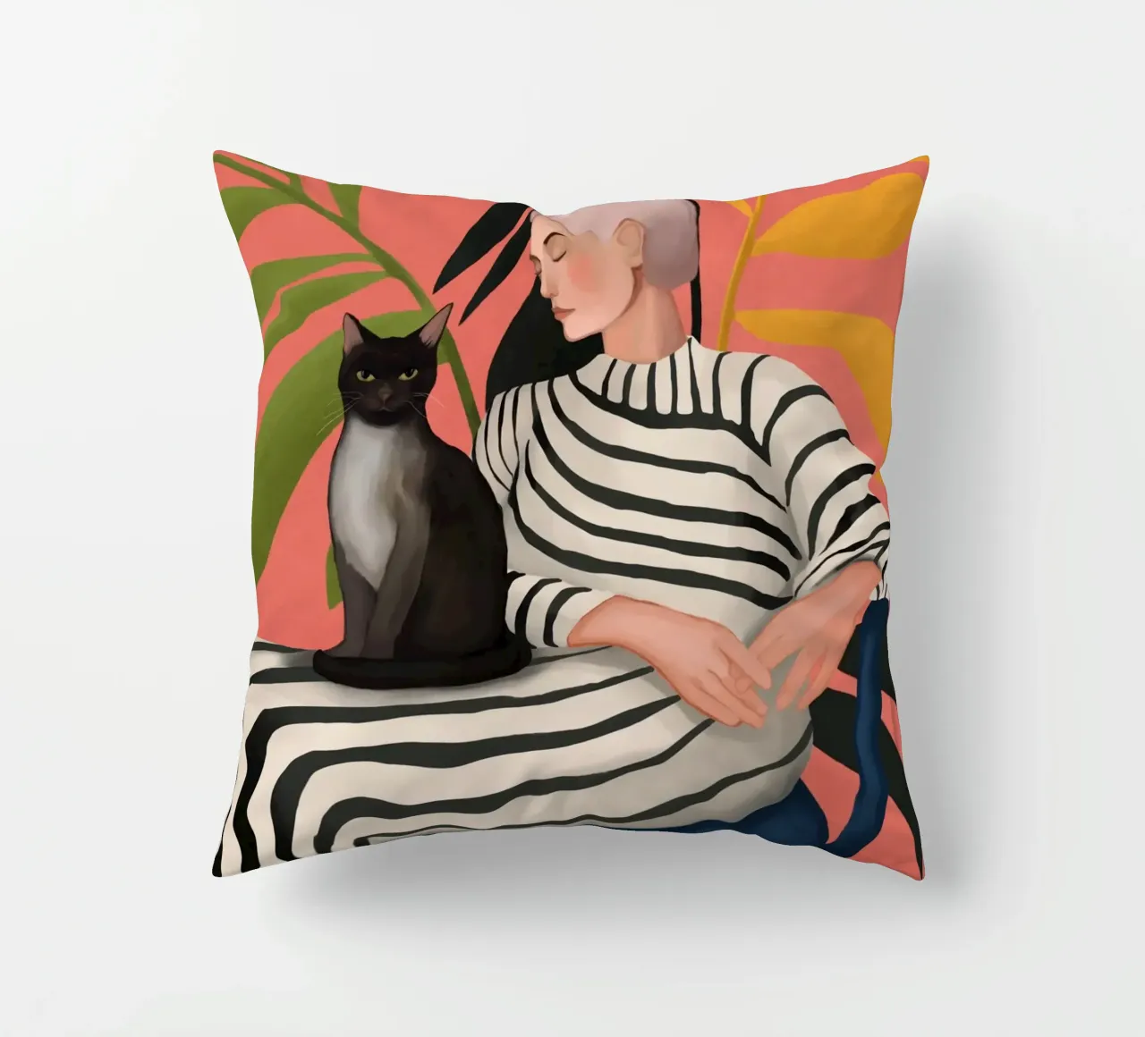 The Cat and the Calm cuscino da cityart