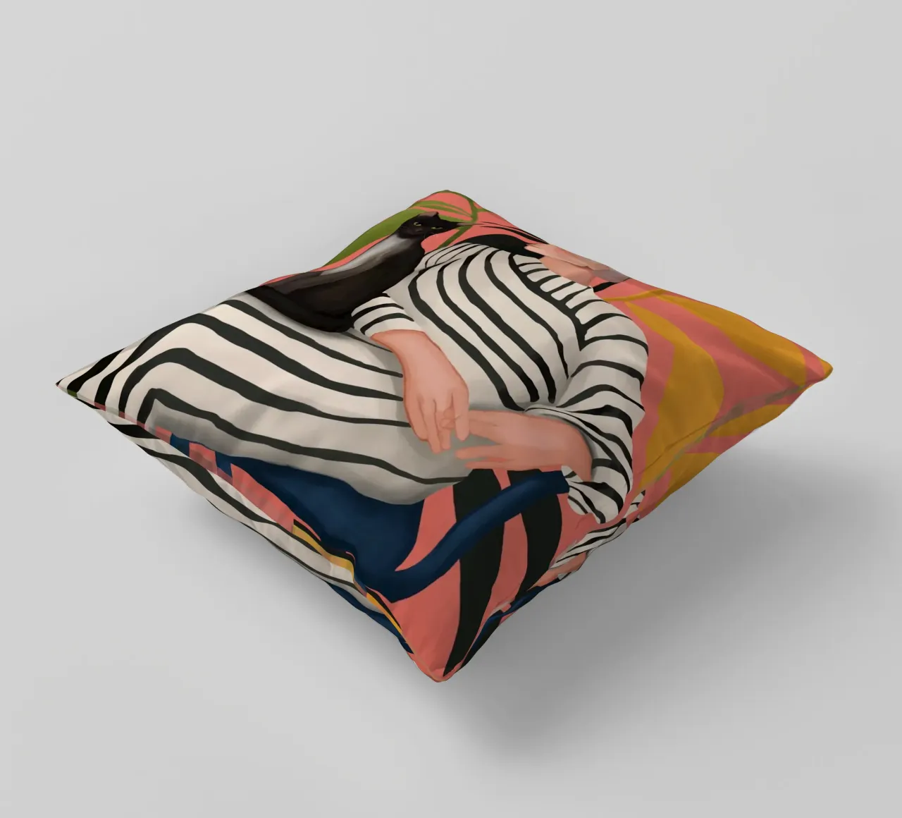 The Cat and the Calm cuscino da cityart