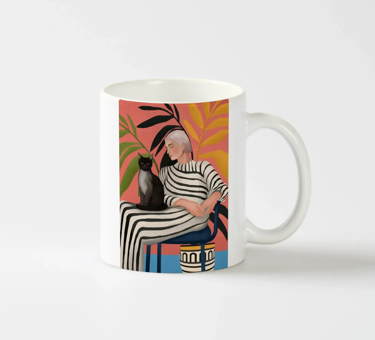 The Cat and the Calm tazza in ceramica da cityart