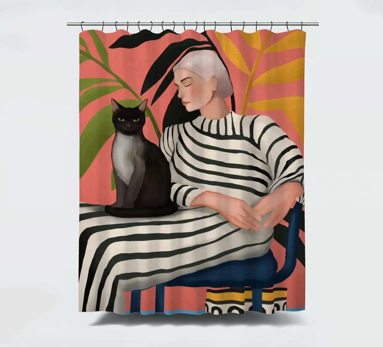 The Cat and the Calm tenda da doccia da cityart