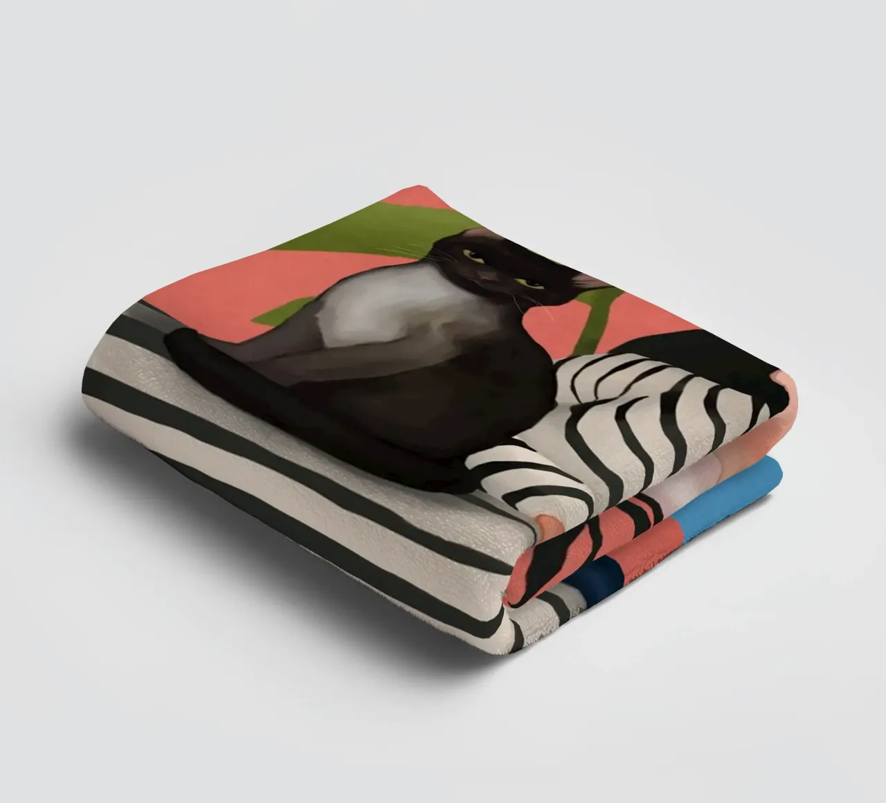 The Cat and the Calm asciugamano da bagno da cityart