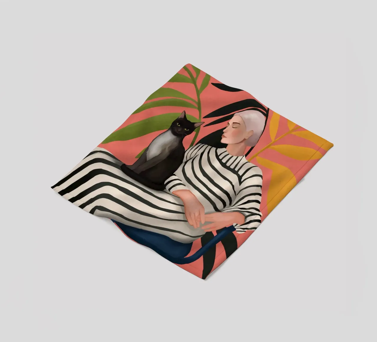 The Cat and the Calm coperta in pile da cityart