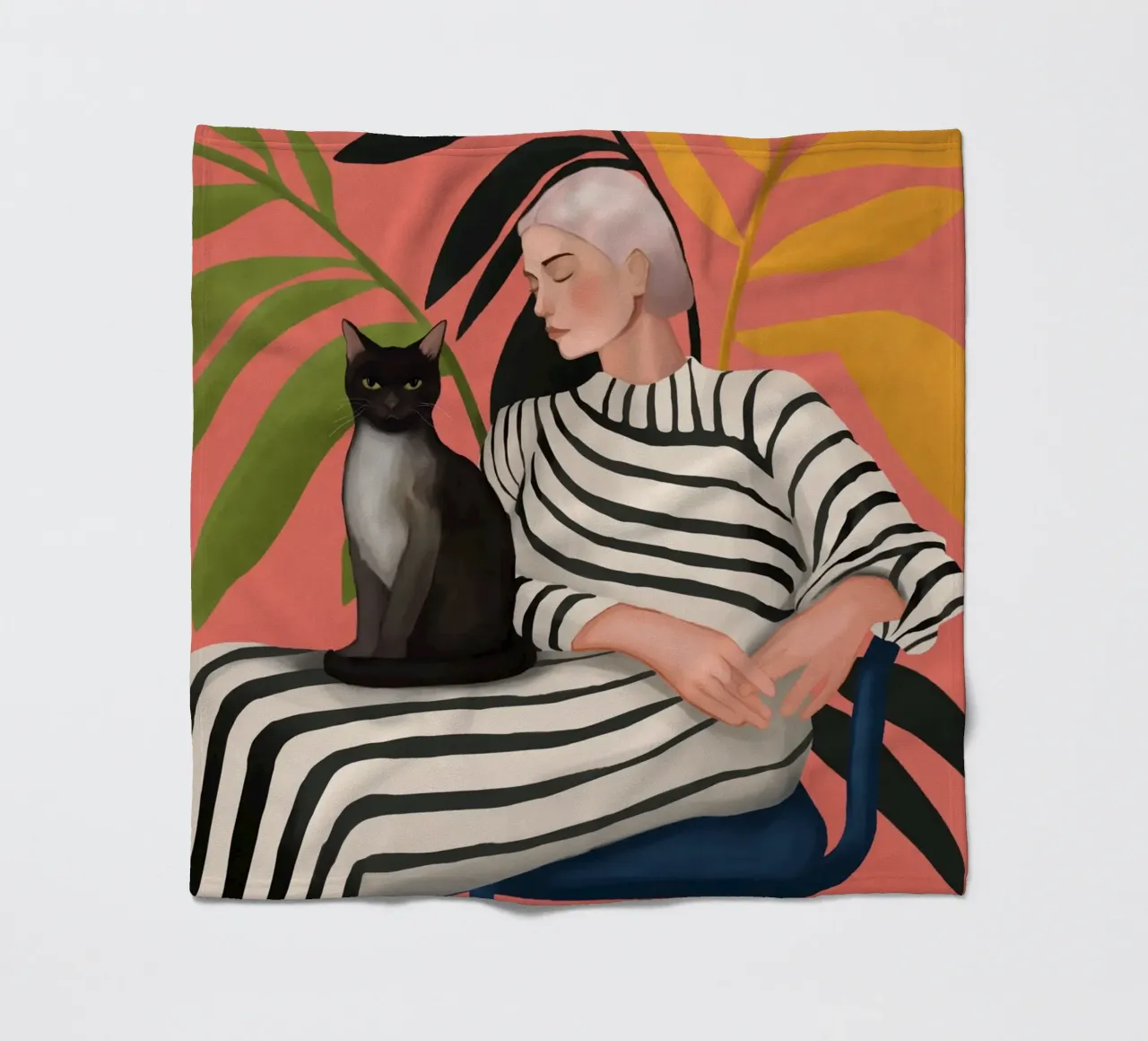 The Cat and the Calm coperta in pile da cityart