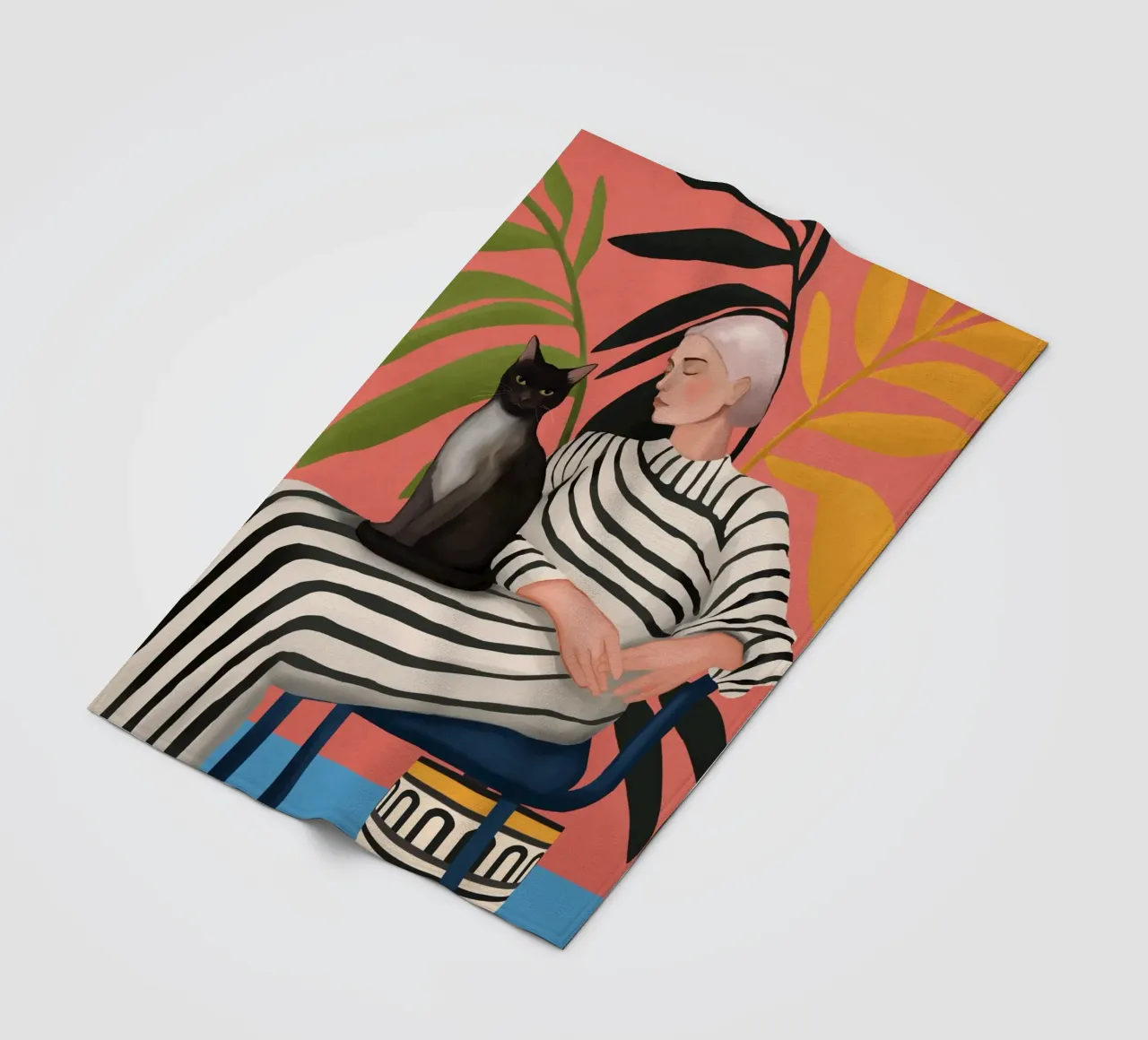 The Cat and the Calm coperta in pile da cityart