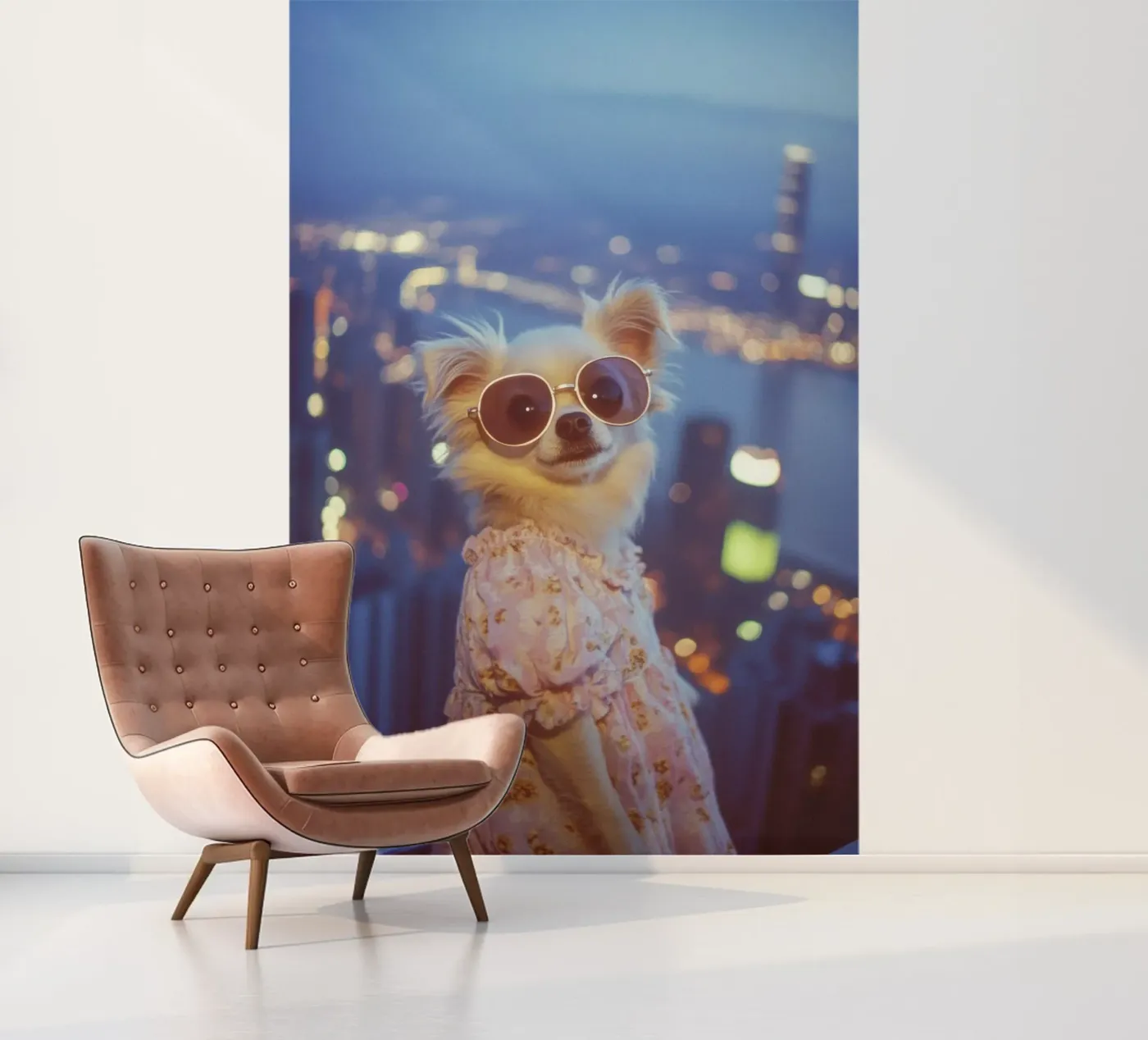 Lucy fotobehang van Affiches Chien Originales – Dogland