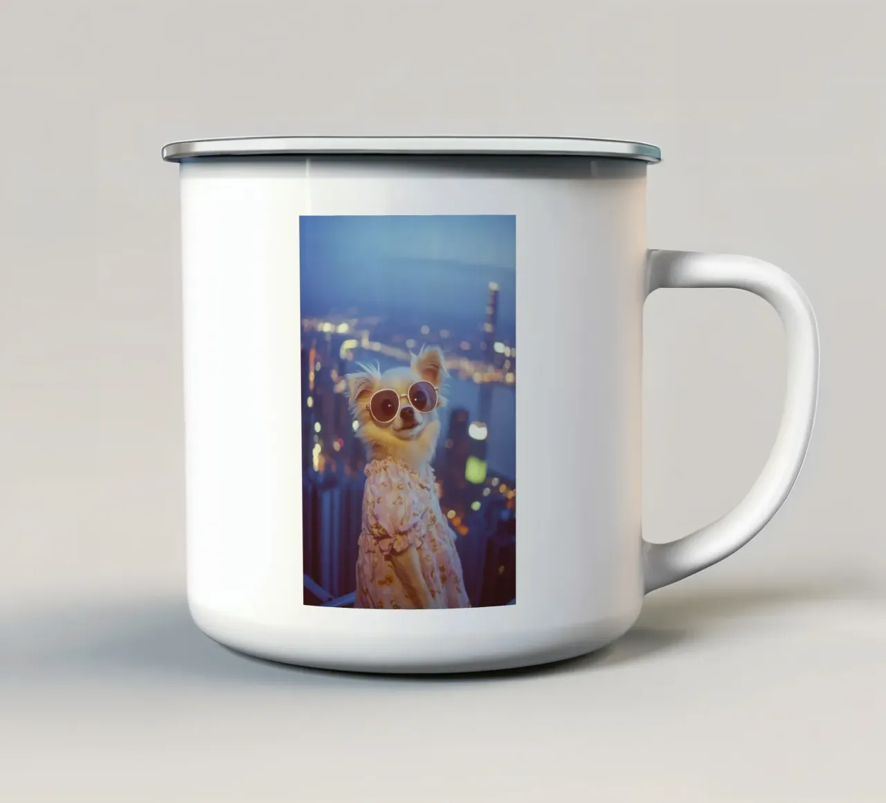Lucy tazza in smalto da Affiches Chien Originales – Dogland