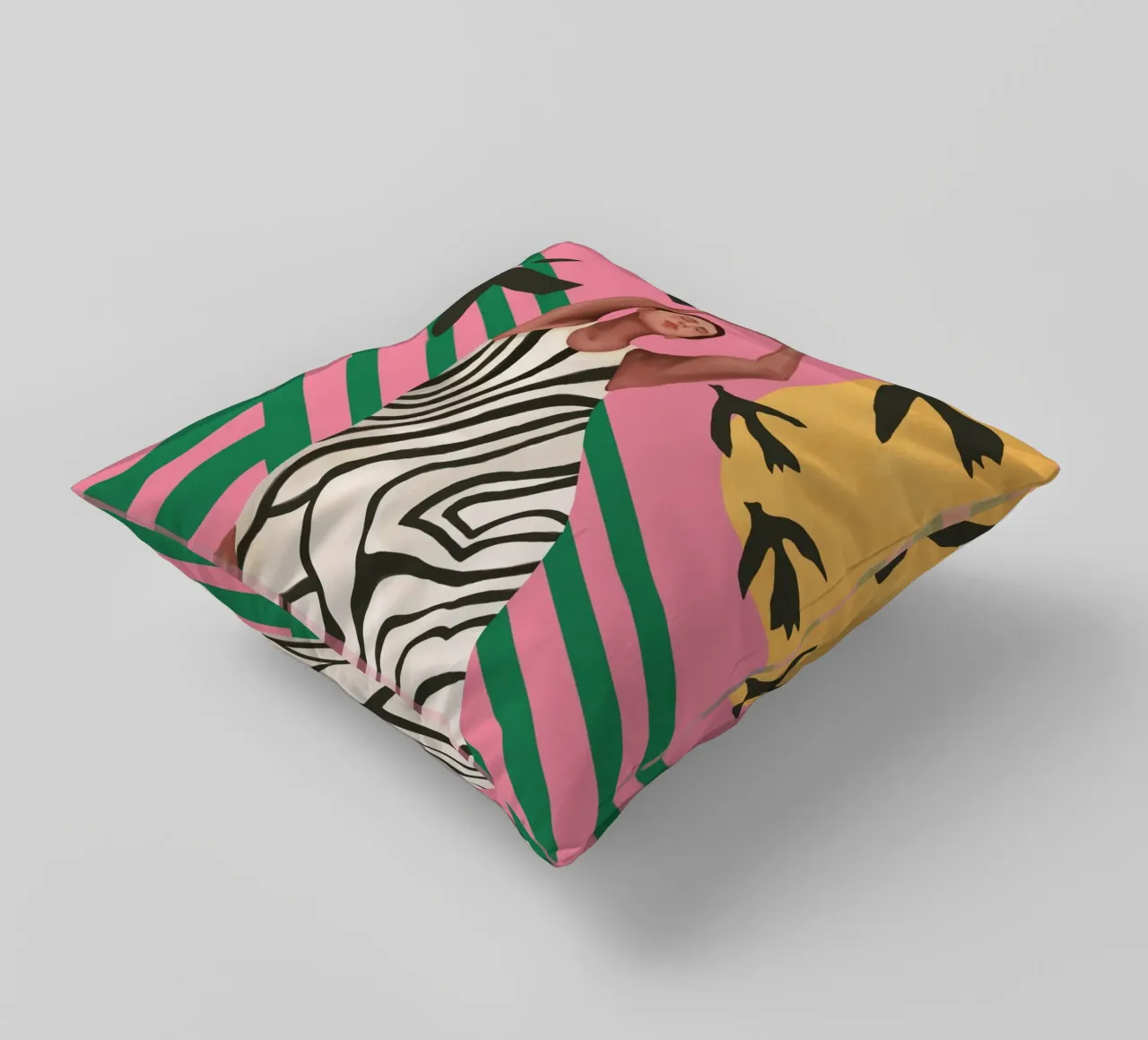 The Zebra Ate the Sun cuscino da cityart