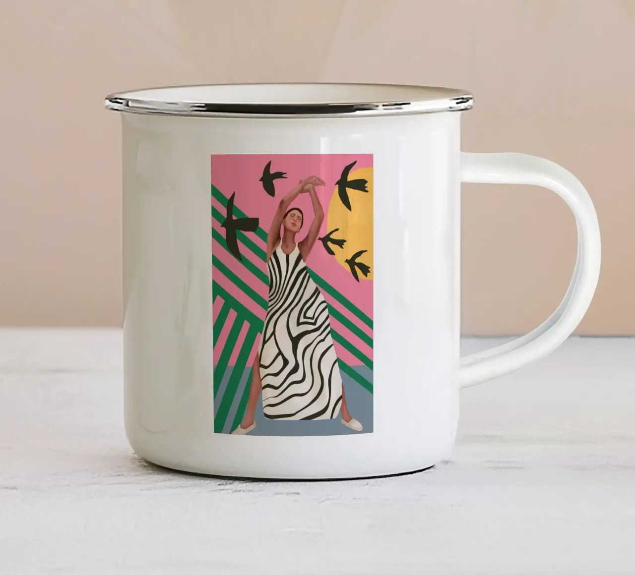 The Zebra Ate the Sun tazza in smalto da cityart