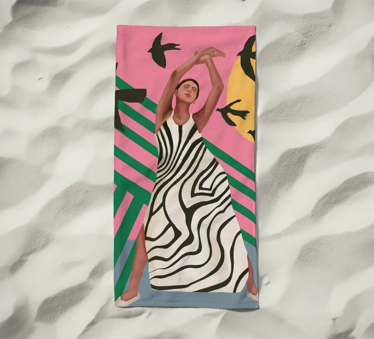 The Zebra Ate the Sun telo mare da cityart