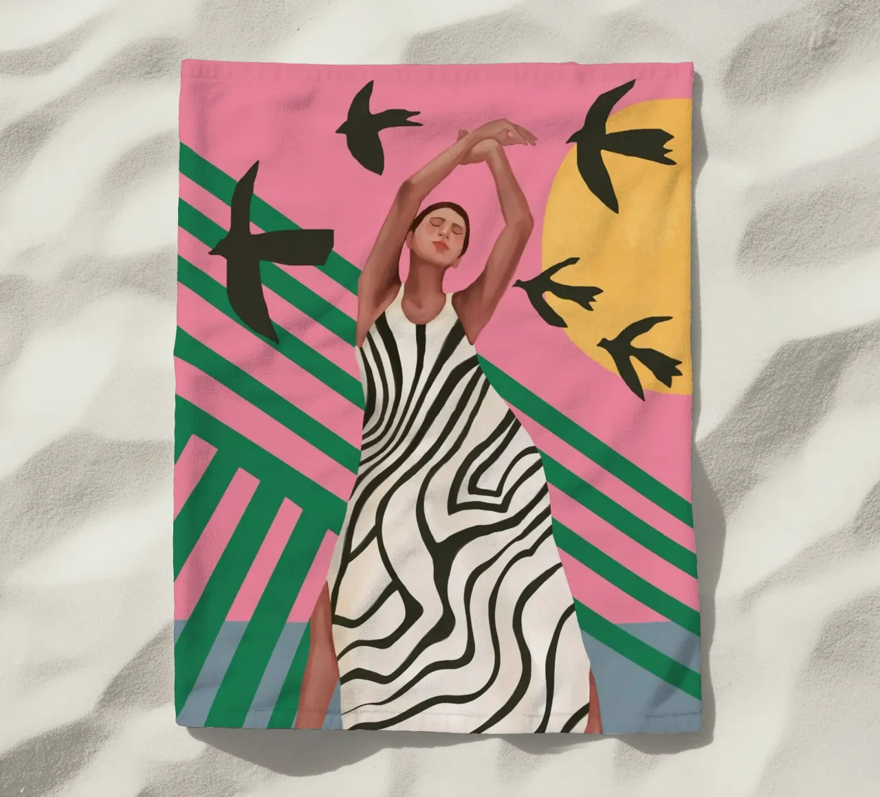 The Zebra Ate the Sun telo mare da cityart