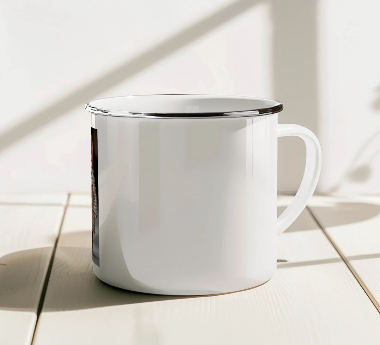 Un cuore e un'anima tazza in smalto da M-Ulrich-Digital Art
