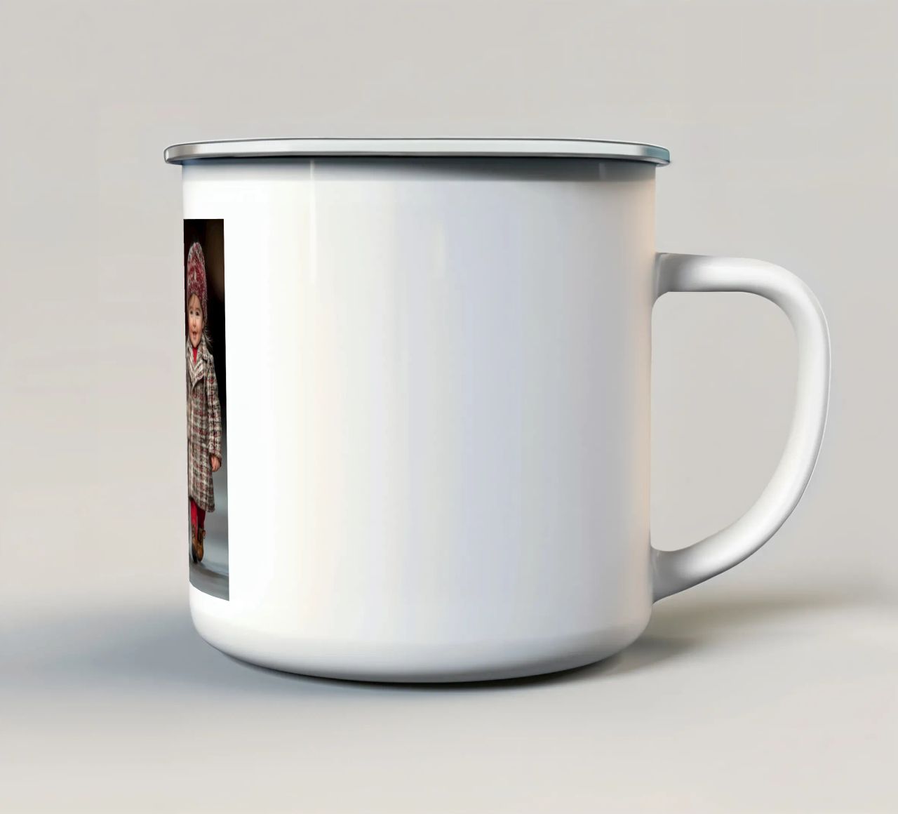 Un cuore e un'anima tazza in smalto da M-Ulrich-Digital Art