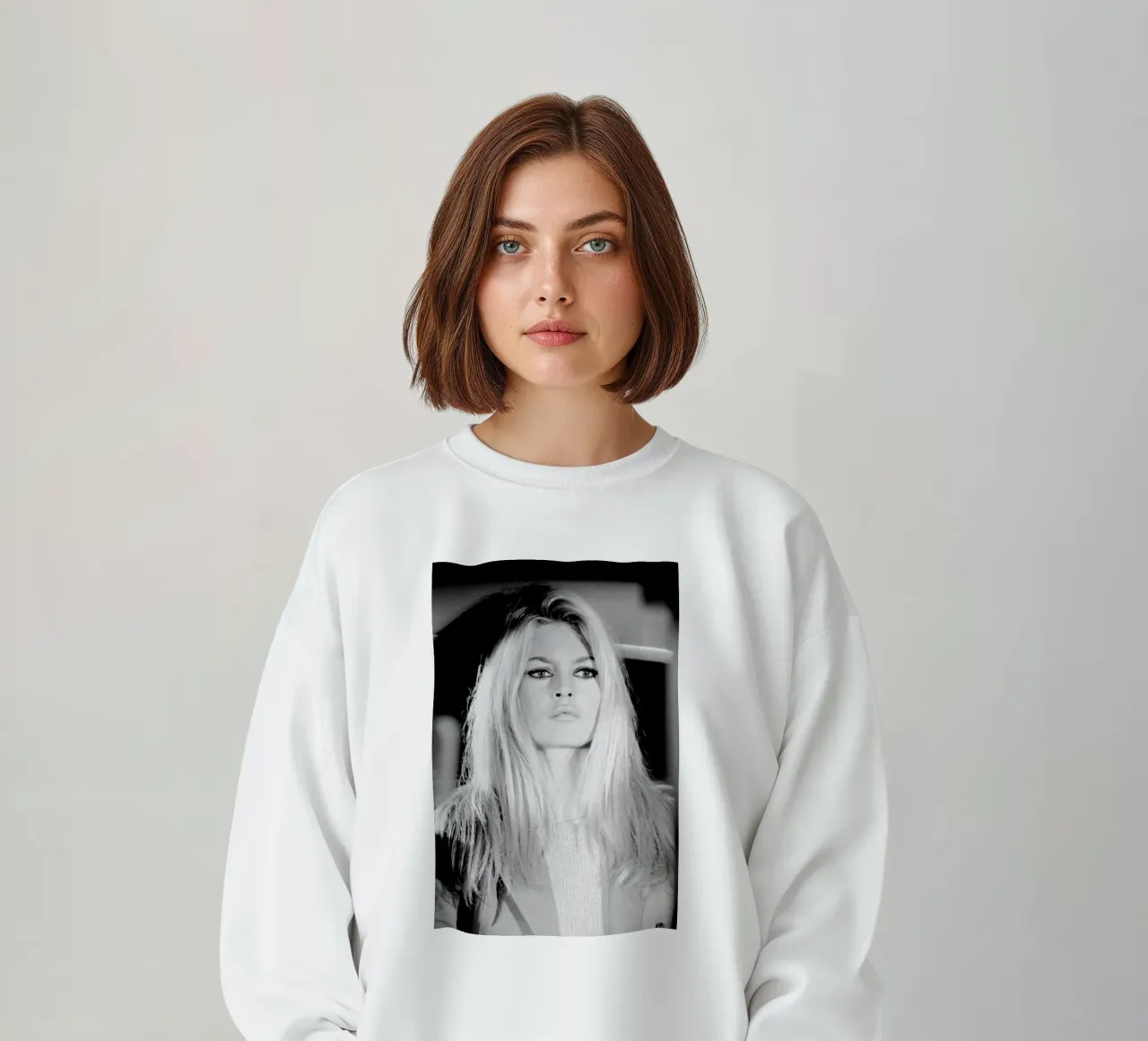Ritratto di Brigitte Bardot felpa da vintgeseyn