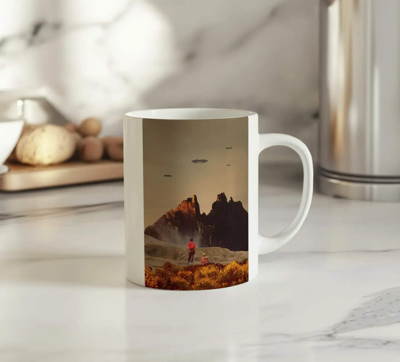 Pretend they never came II tazza in ceramica da Frank Moth