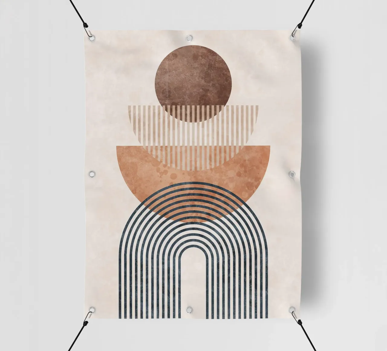 Forme geometriche astratte II telo in pvc da Leslie