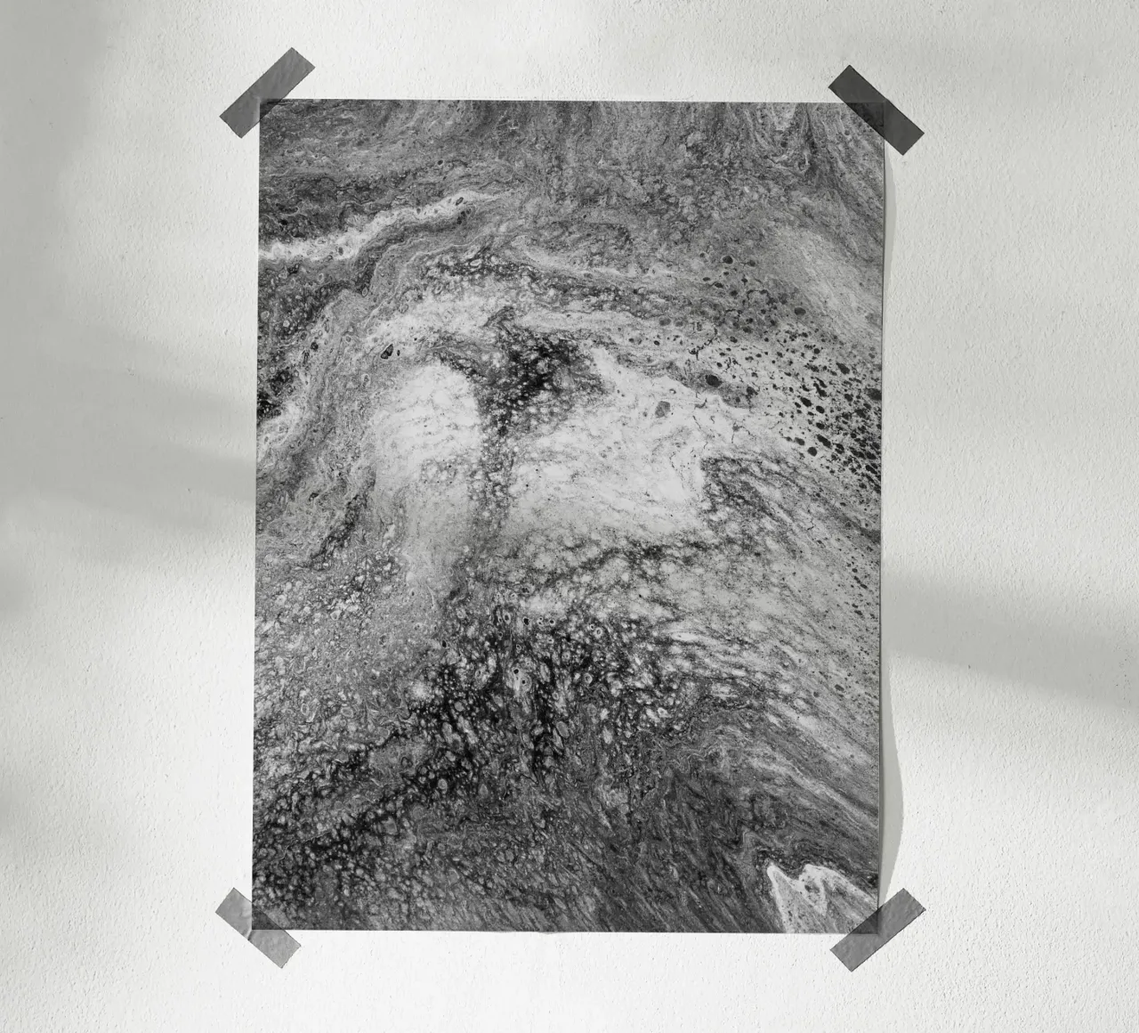 Abstract Artwork Greyscale #4 carta hahnemühle da kathrinmay