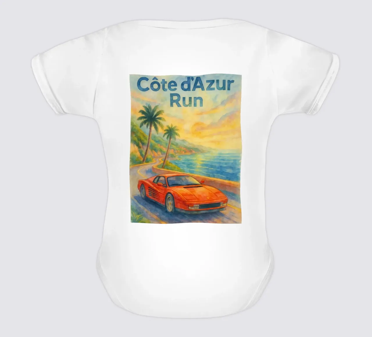 cote d azur run oldtimer tekening babyrompertje korte mouwen van orchida