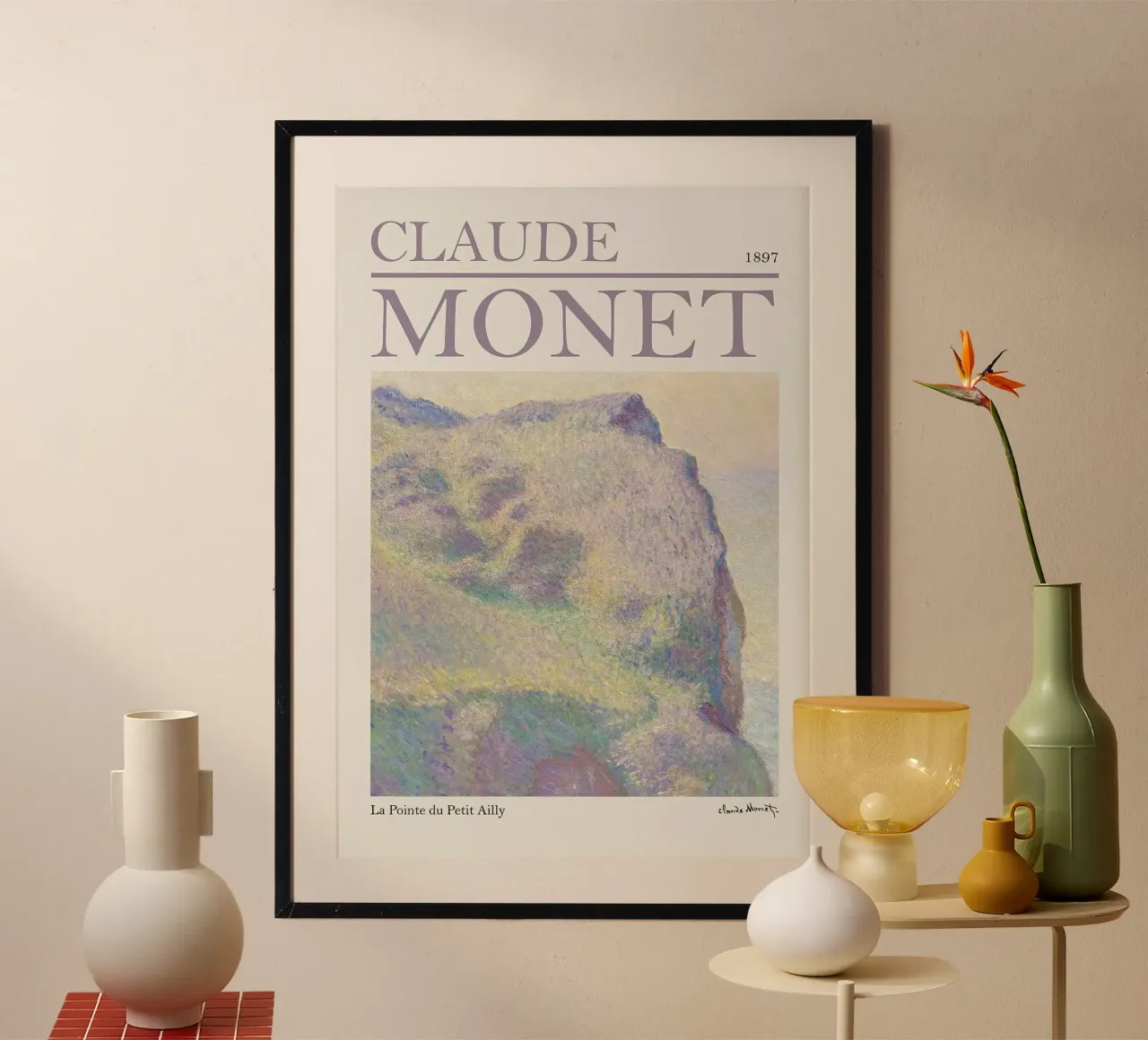 Mostra La Pointe du Petit Ailly Claude Monet carta hahnemühle da Palletolate