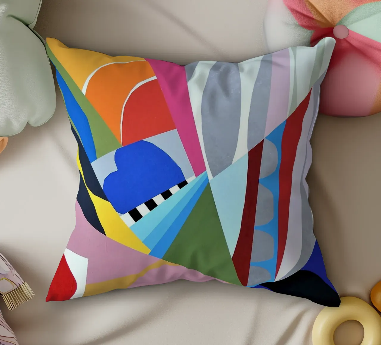 Forme geometriche astratte cuscino da David