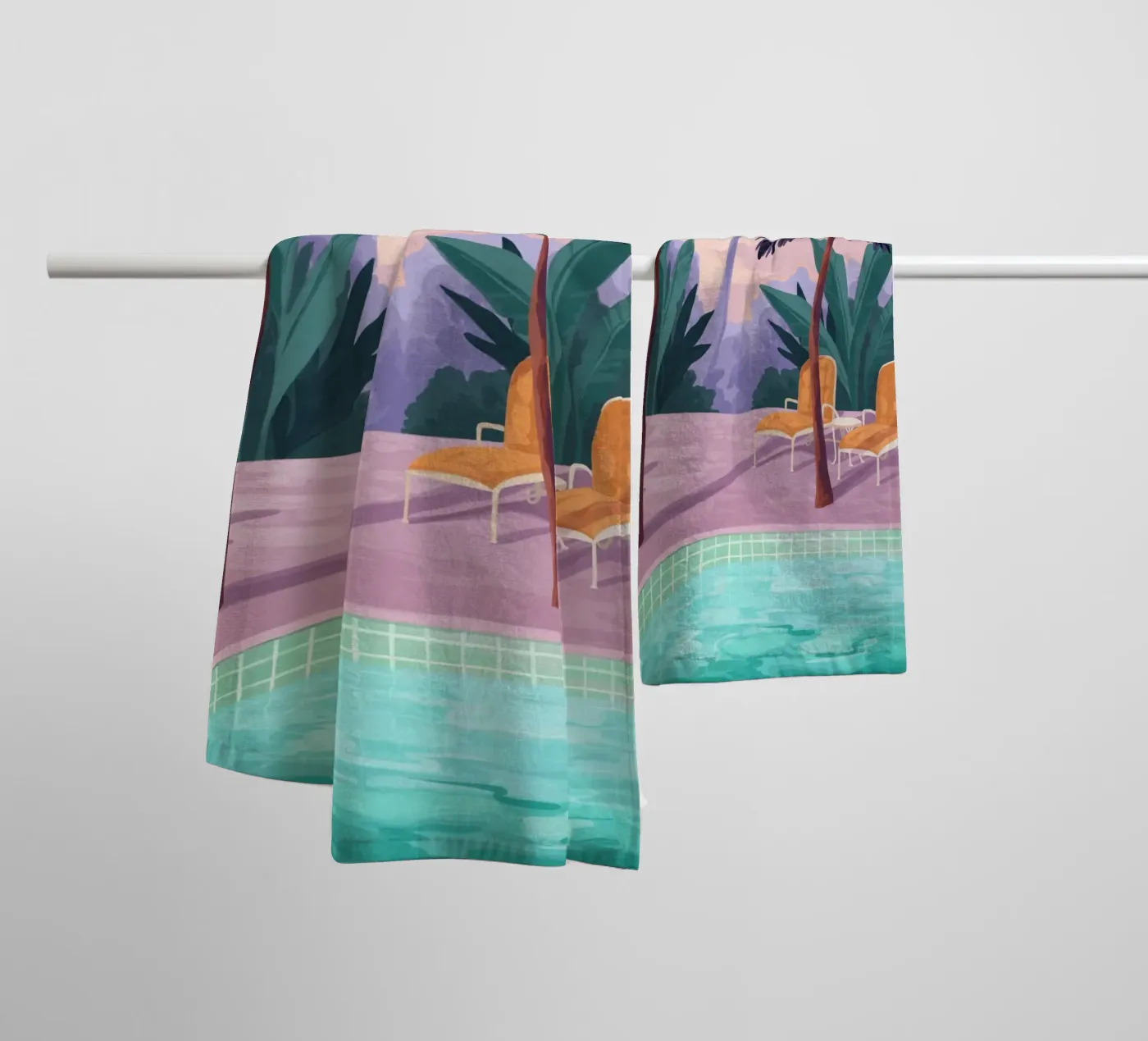 Two Sunbeds towel by Goed Blauw