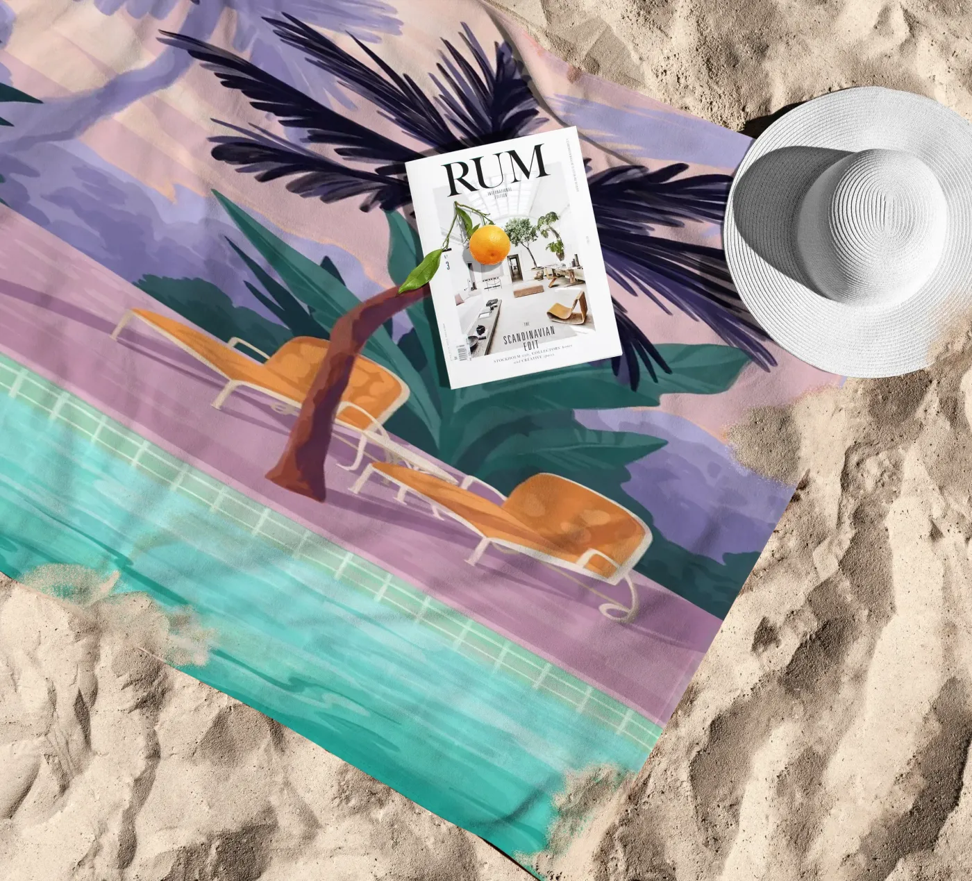 Two Sunbeds telo mare da Goed Blauw