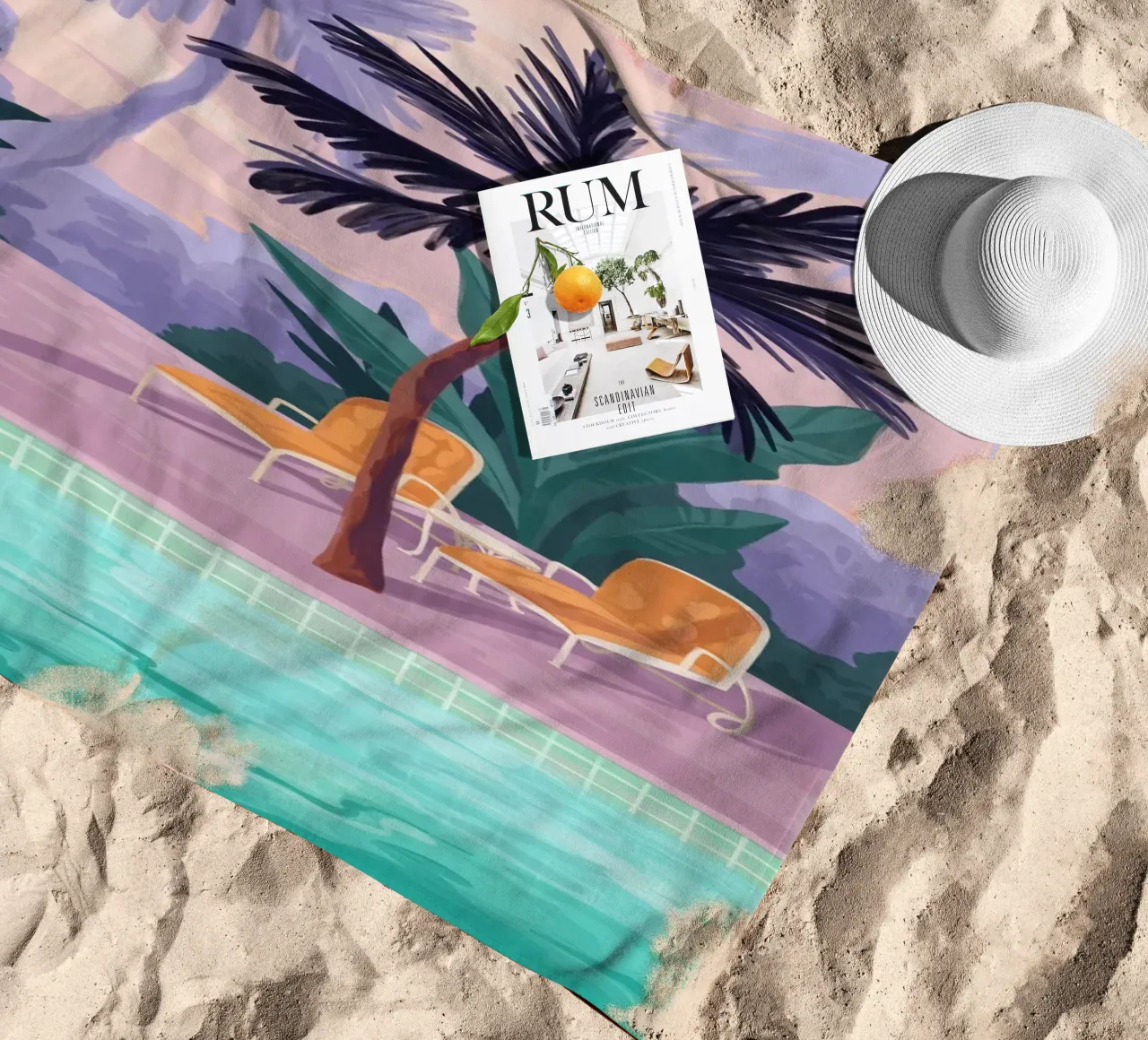 Two Sunbeds telo mare da Goed Blauw