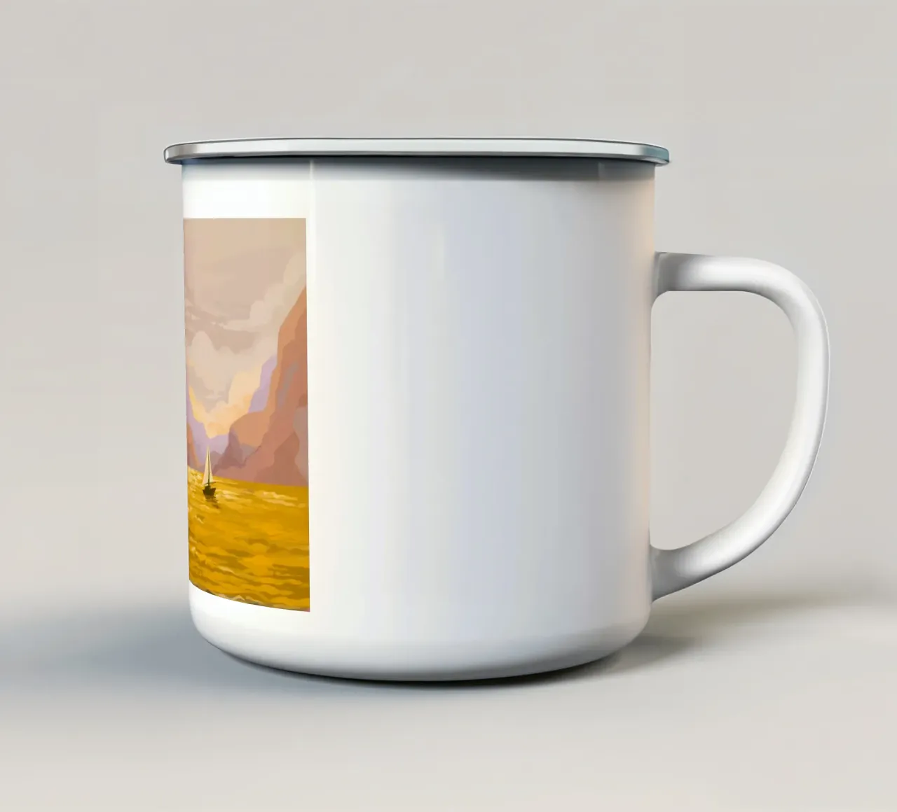 Golden Sunset tazza in smalto da Goed Blauw