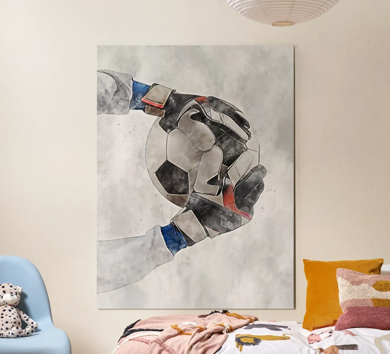 Calcio - Palla per il portiere 2 poster con telaio in alluminio da Mateo