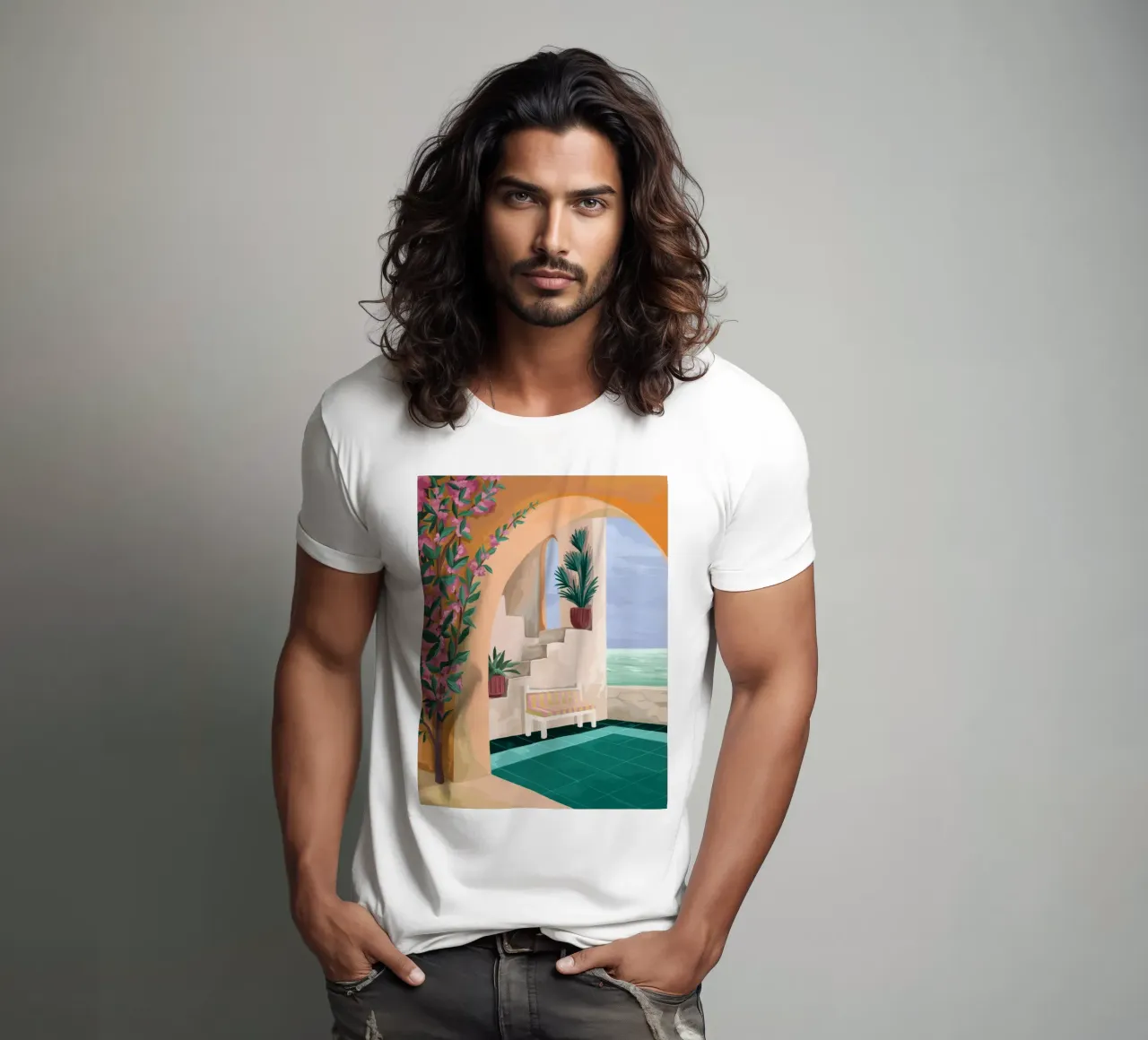 A bench with a view t-shirt da Goed Blauw