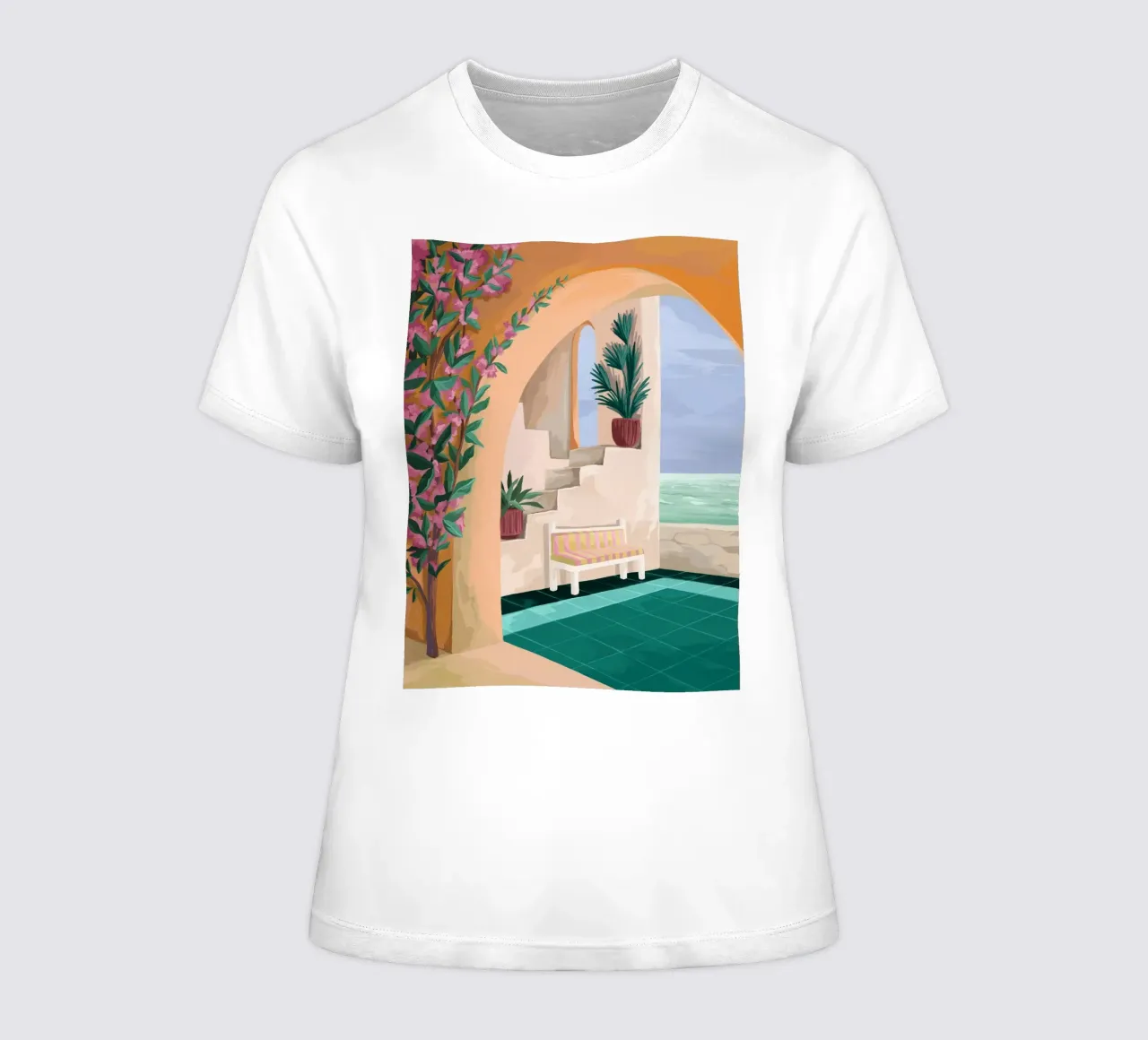 A bench with a view t-shirt da donna da Goed Blauw