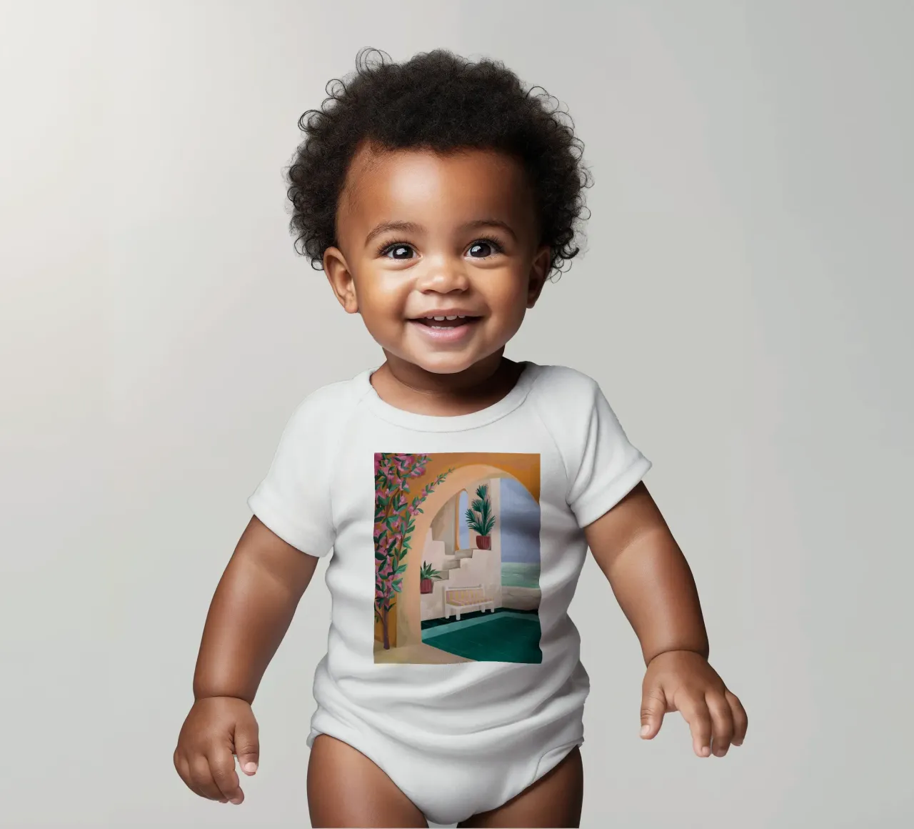 A bench with a view body neonato maniche corte da Goed Blauw