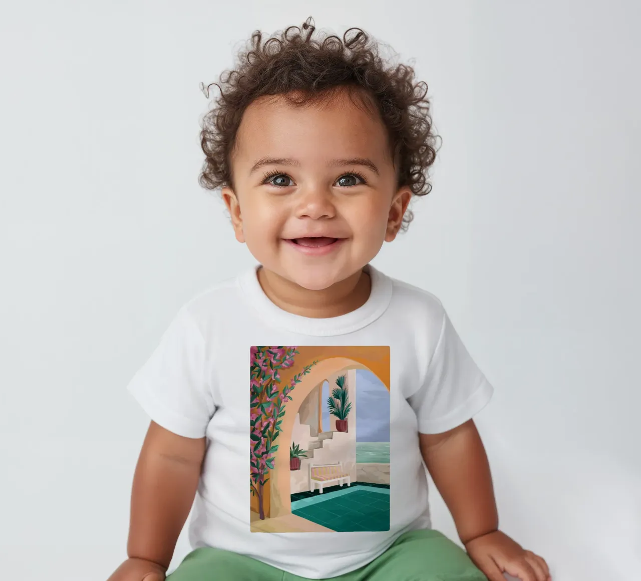 A bench with a view maglietta neonato da Goed Blauw