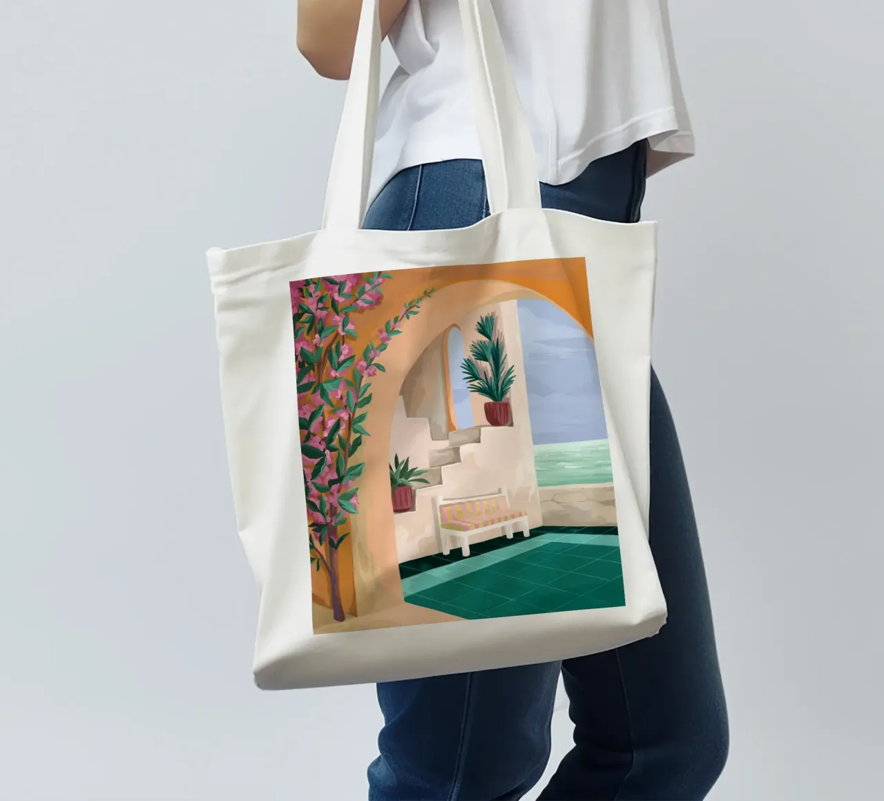 A bench with a view borsa in juta da Goed Blauw