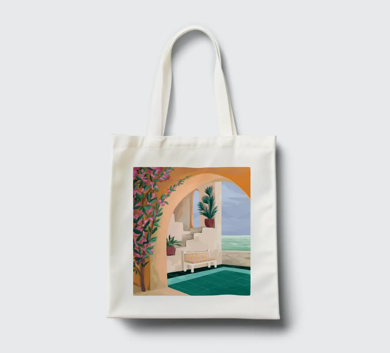 A bench with a view borsa in juta da Goed Blauw