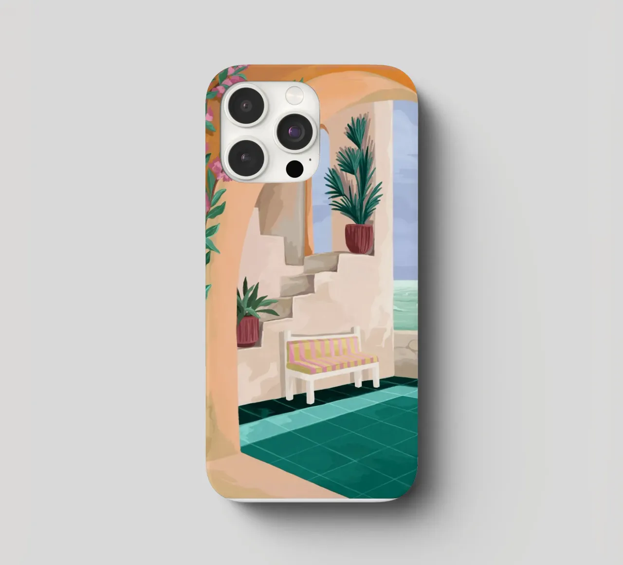 A bench with a view cover iphone da Goed Blauw