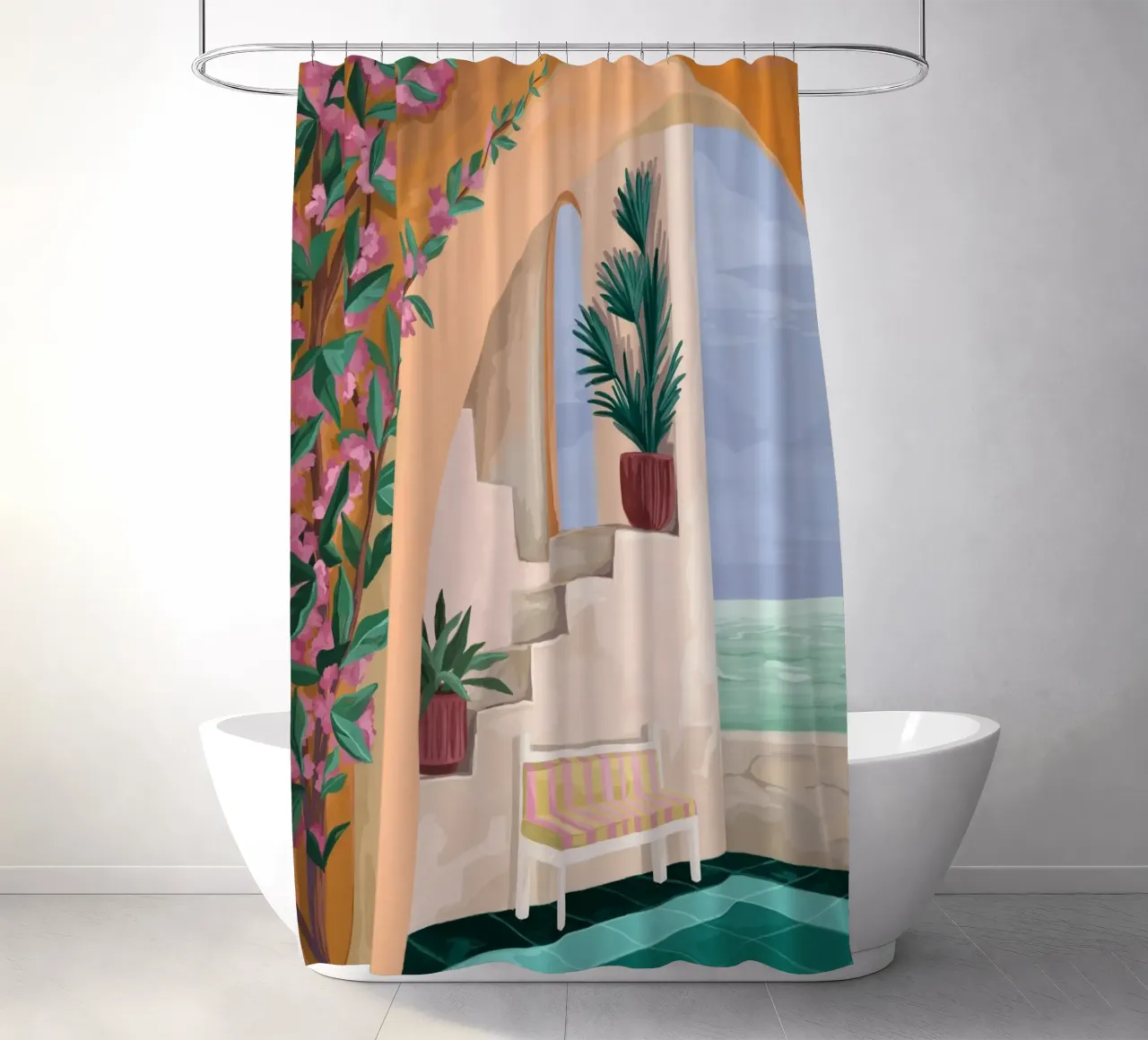 A bench with a view tenda da doccia da Goed Blauw