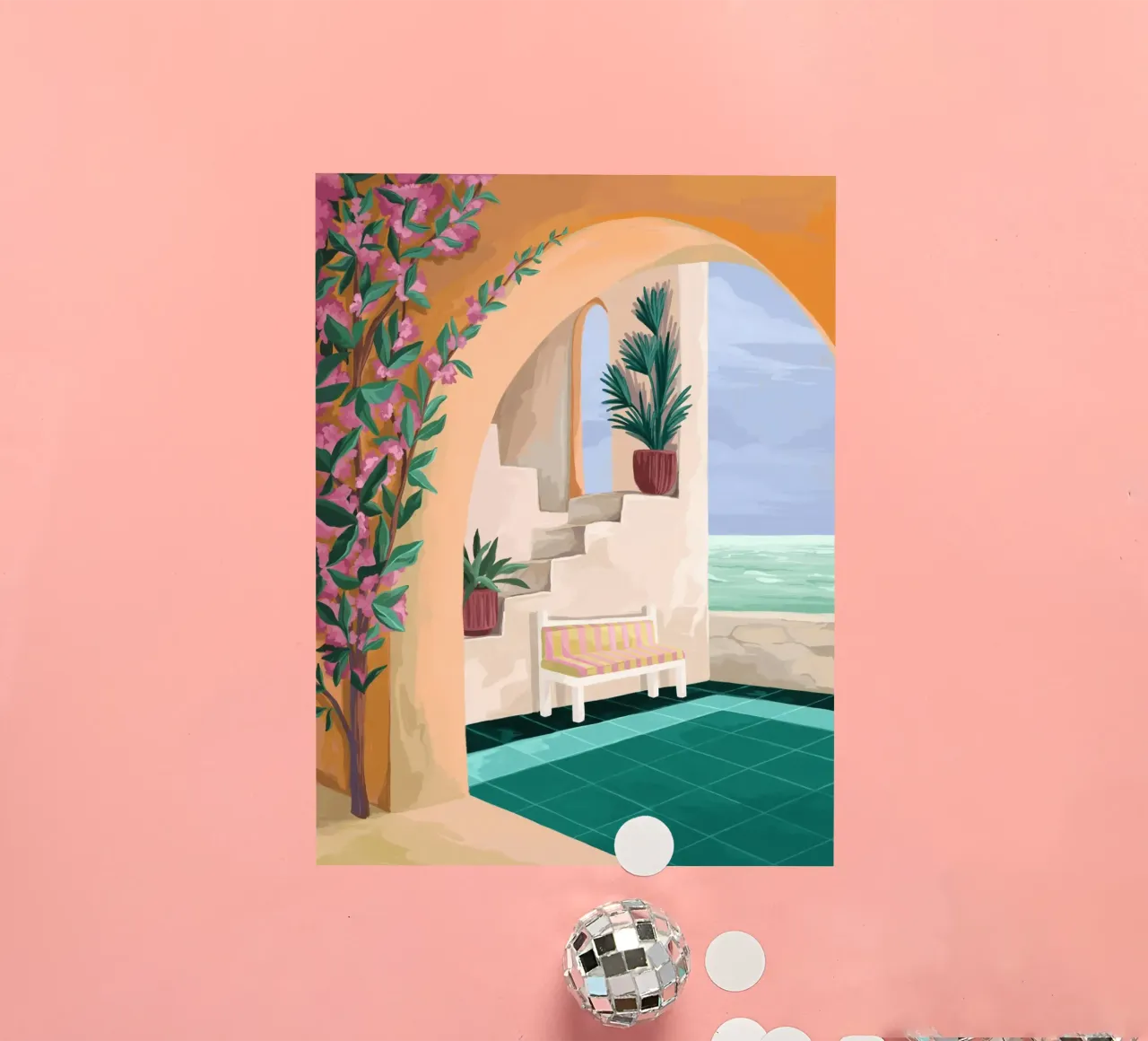 A bench with a view adesivo da Goed Blauw